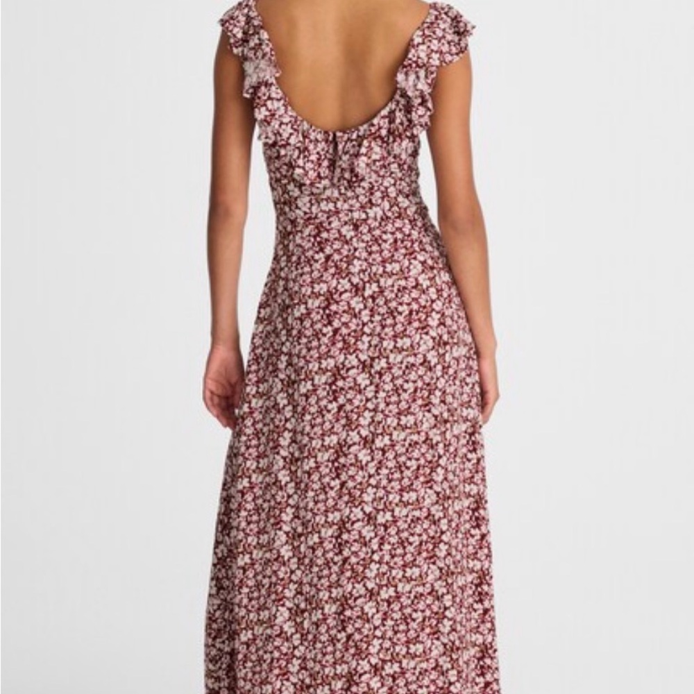 Madewell Floral Print Maxi Dress with Ruffle Sleeves - Picture 2 of 4